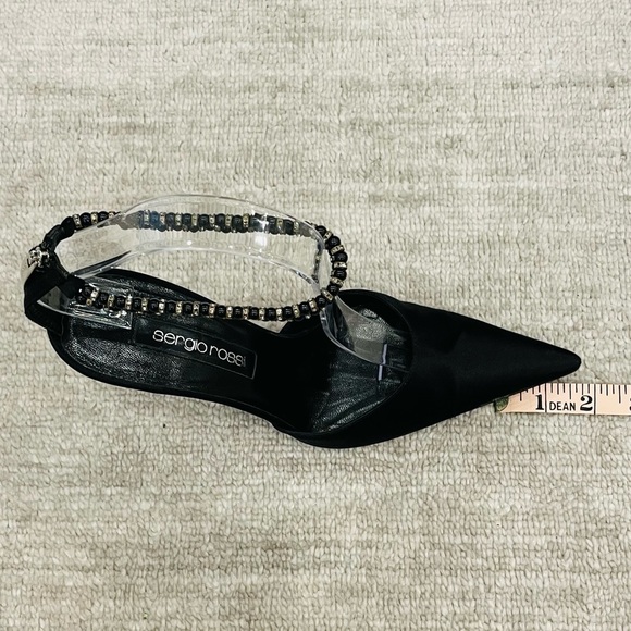 Sergio Rossi Beaded Satin Heels - Picture 6 of 7